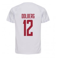 Billiga Danmark Kasper Dolberg #12 Borta fotbollskläder VM 2022 Kortärmad